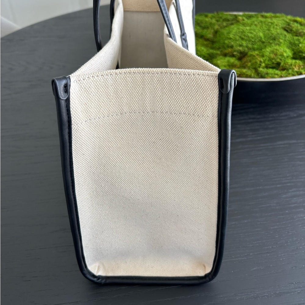 Vince Camuto Cream and Black Color-Block Tote - Picture 4 of 5